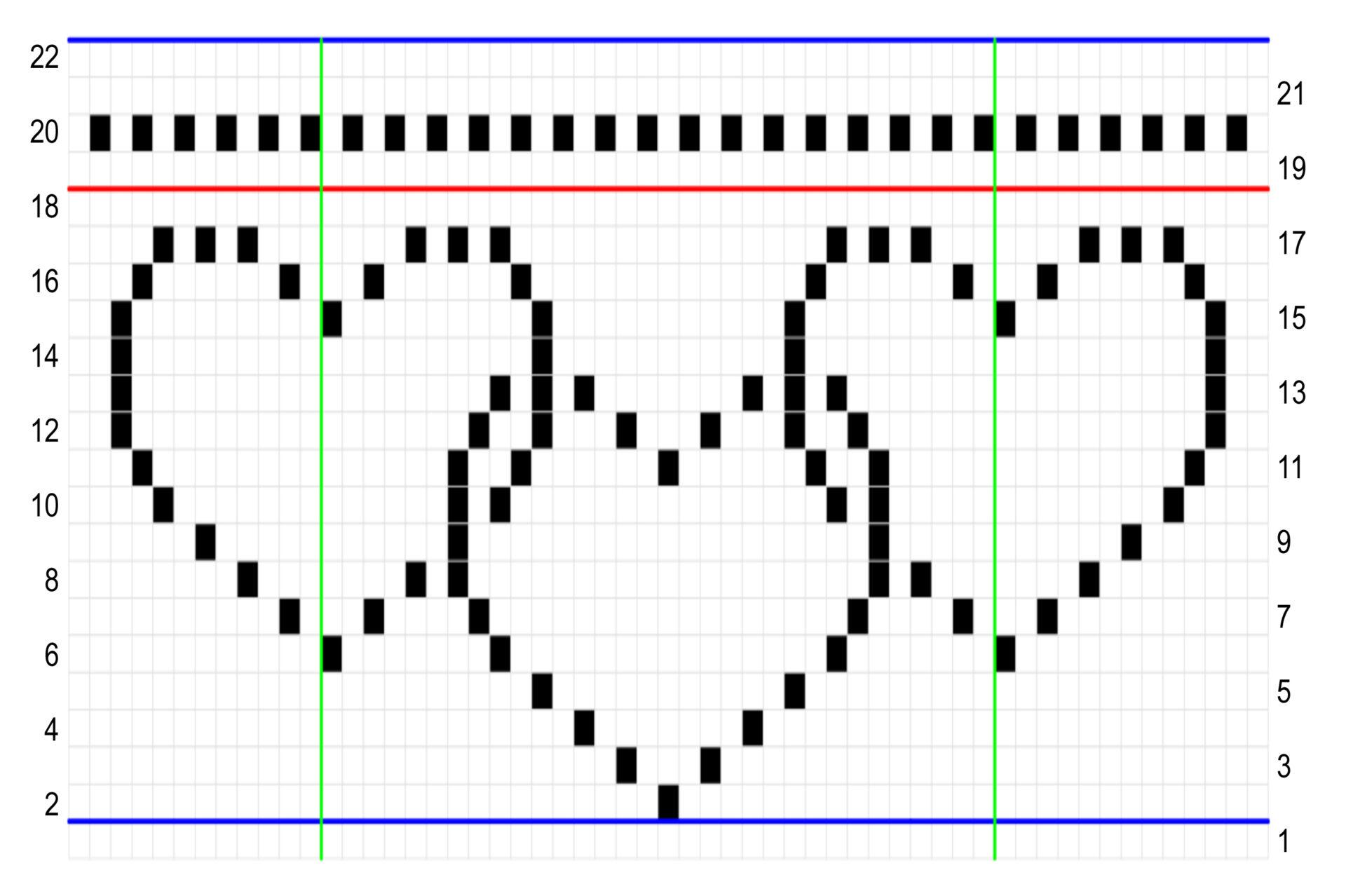 Linked Hearts Blanket Pattern Chart