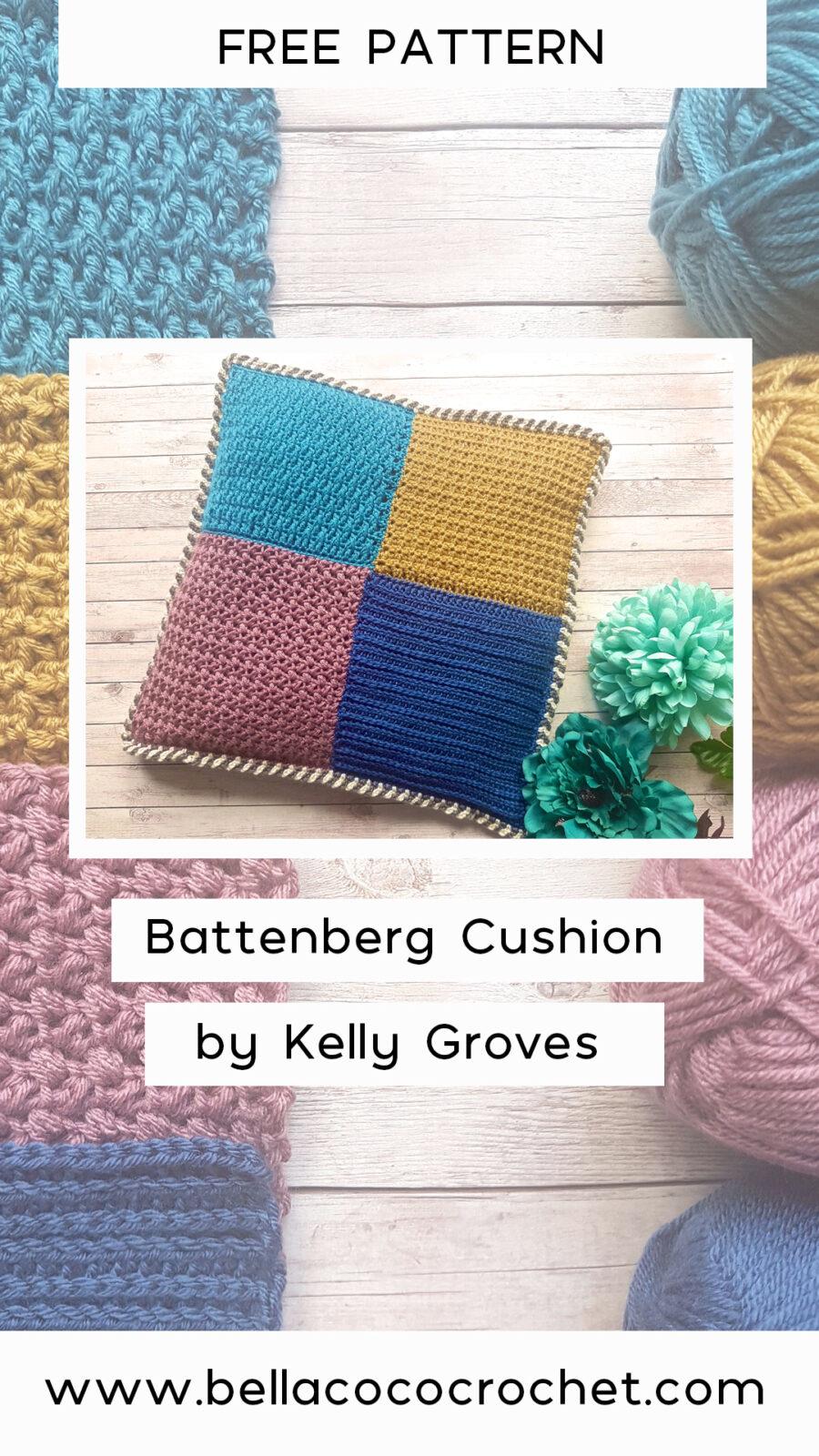 Battenberg Cushion by Kelly Groves