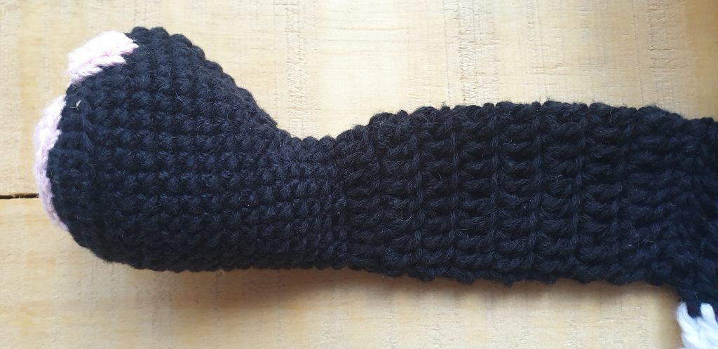 Giant Crochet Panda arm