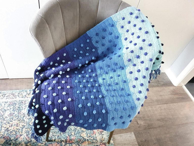 How To Make Little Bobble Blue – Crochet Blanket