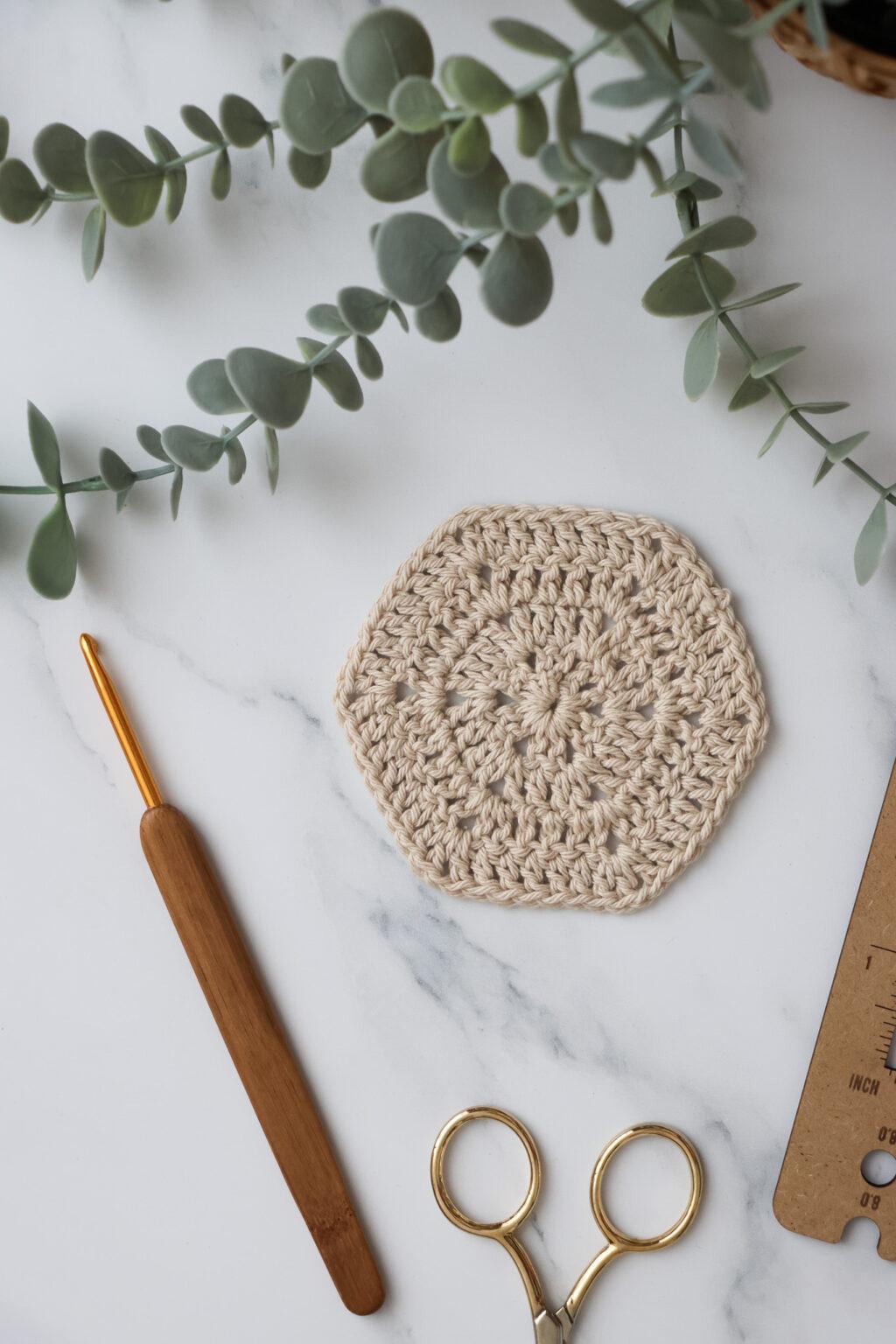 How to Crochet a Solid Hexagon: Free Pattern & Tutorial - Bella Coco ...