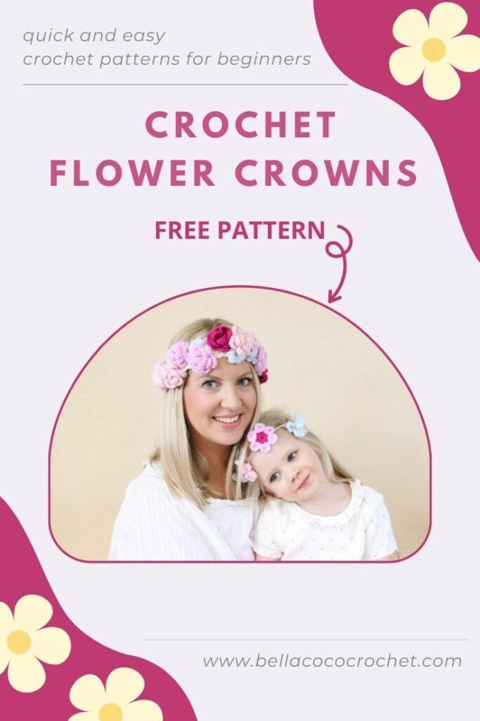crochet flower crowns for beginners