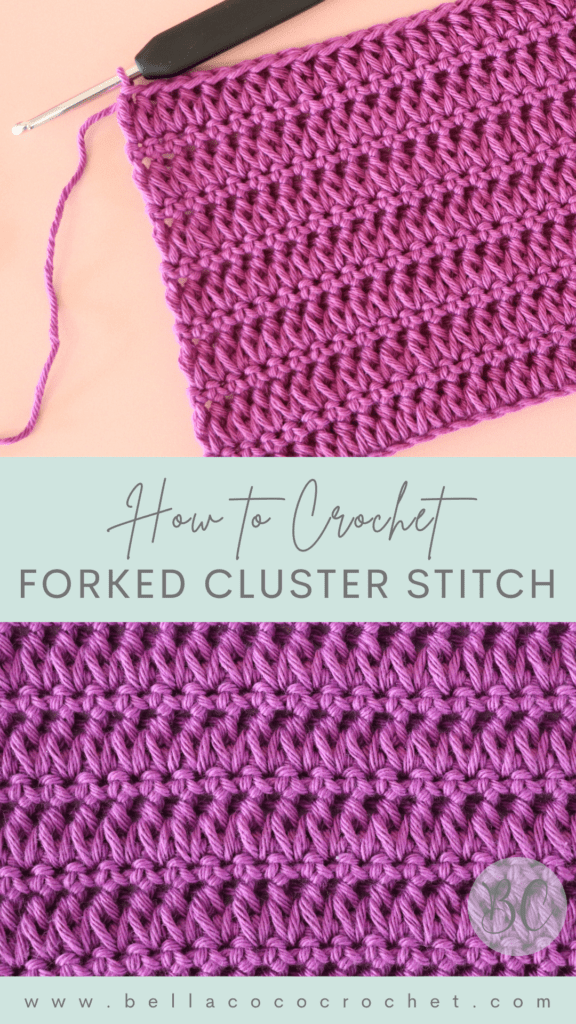 Forked Cluster Crochet Stitch