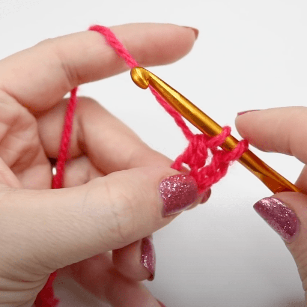 2 loops on the hook - Treble Crochet