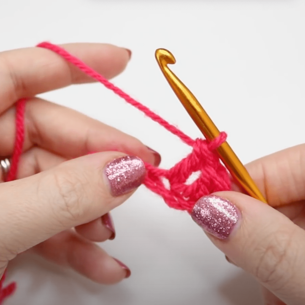 A treble crochet stitch