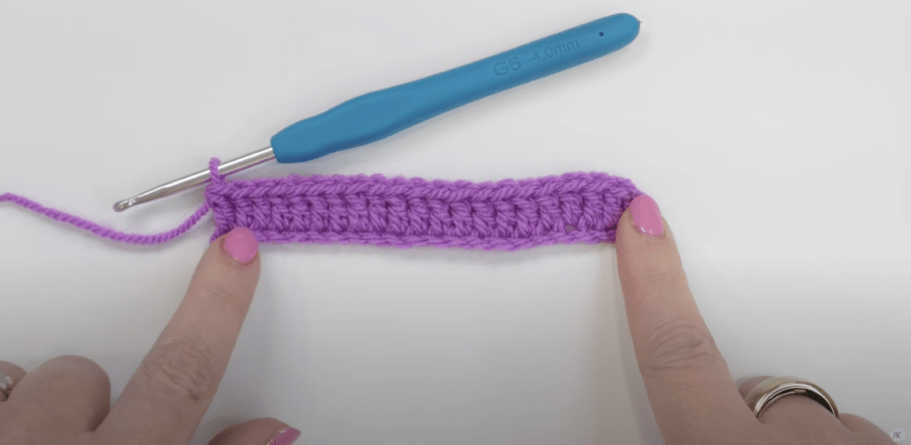 20 stitches in a foundation chain of treble crochet