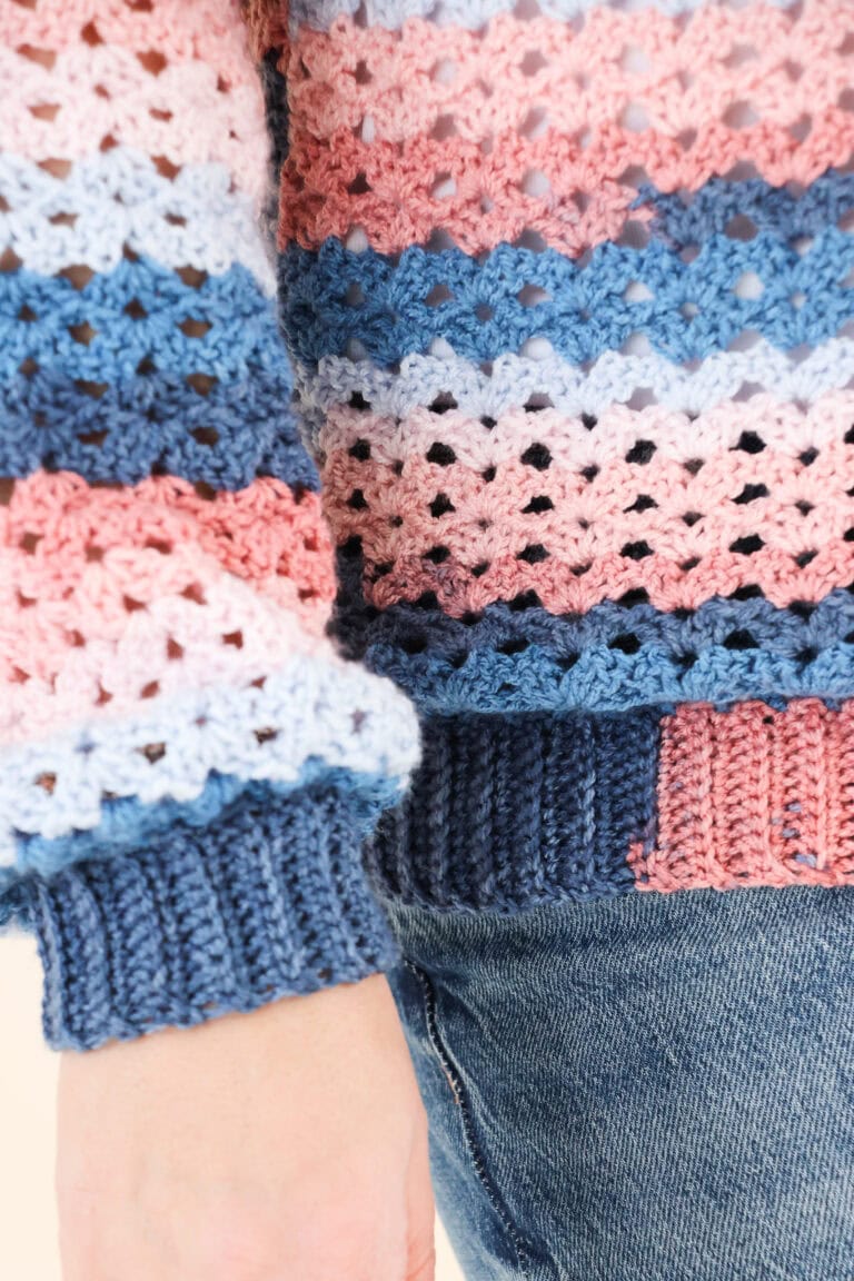 How to Crochet a Sweater in 9 sizes: Free Pattern - Bella Coco Crochet