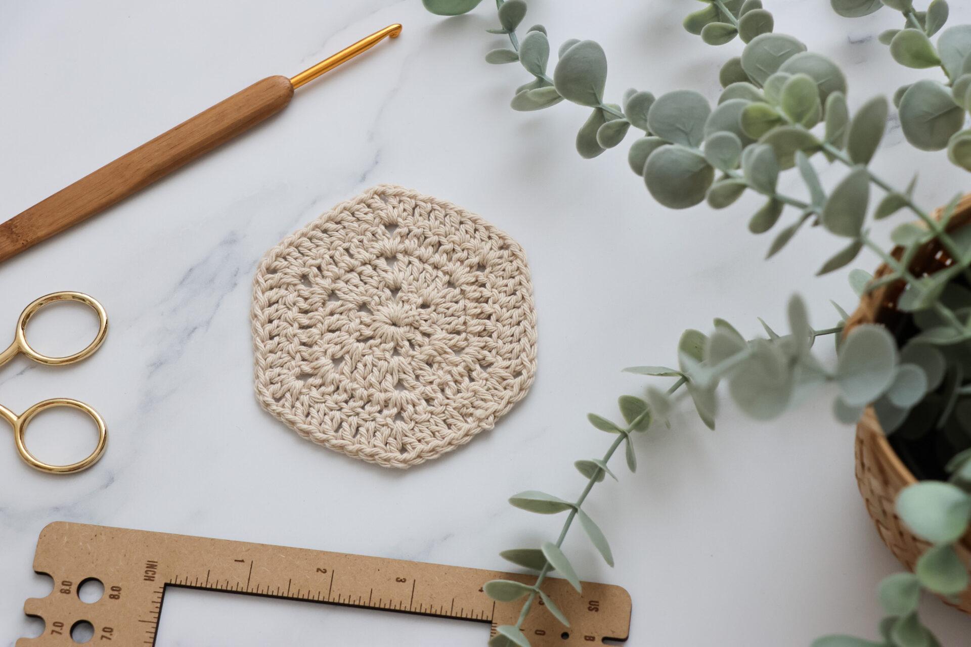 How to Crochet a Solid Hexagon: Free Pattern & Tutorial - Bella Coco ...