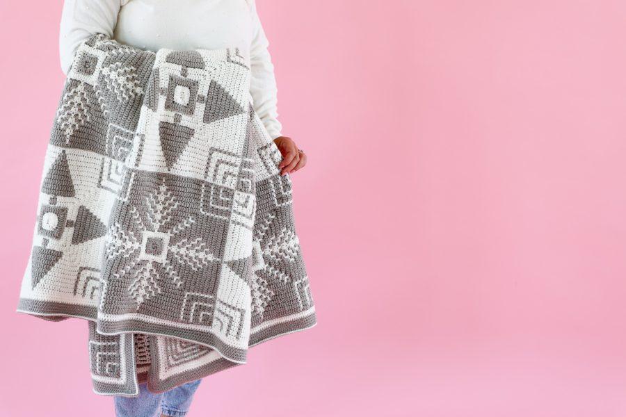 Introducing the Frosty Pines Throw – A Mosaic Crochet Adventure Begins!