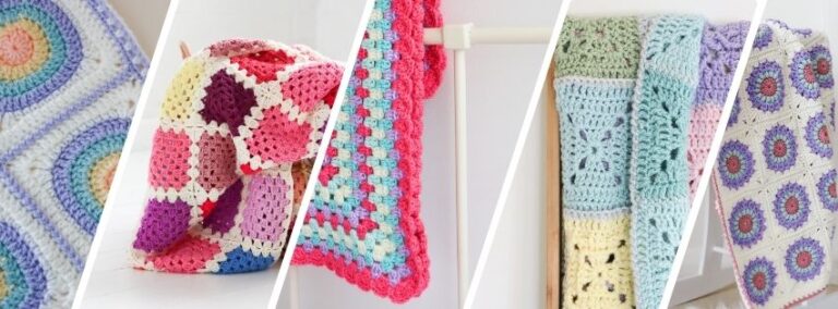 Six Crochet Granny Square Blankets: Free Patterns
