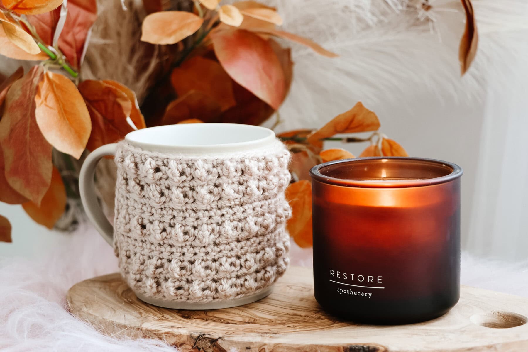 How to Crochet the Chestnut Falls Mug Cosy Free Pattern & Tutorial